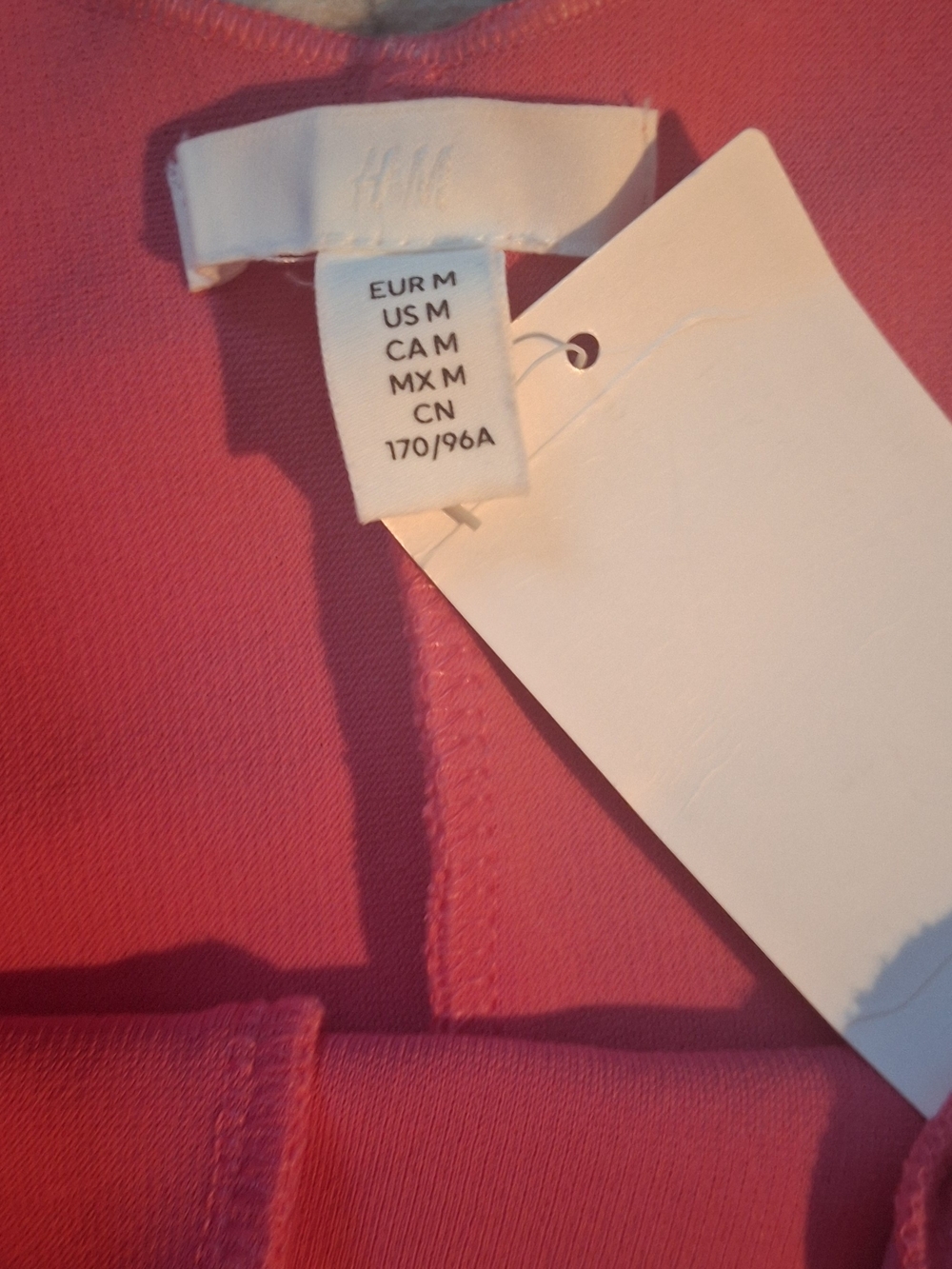 H&M Women's Coral Pink Short Sleeve Tunic Top